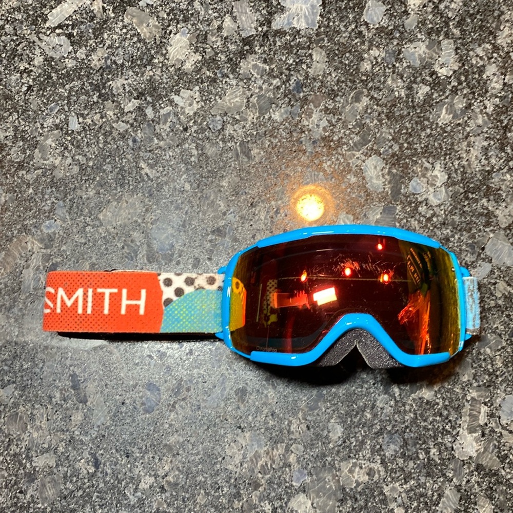 Smith Optics Grom ChromaPop Blue Boys Ski Snowboard Goggles